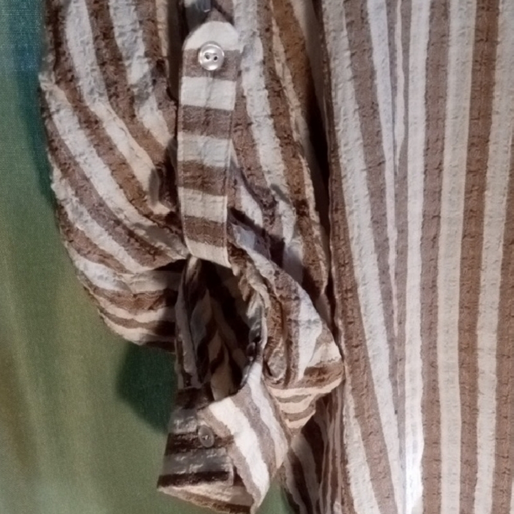 Chic Striped Button Down Shirt - image 3